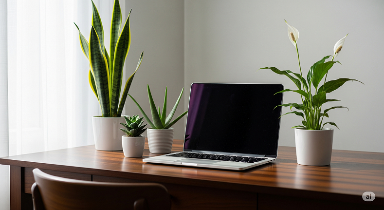 Beautiful Desk plants that reduces eye strain