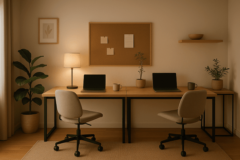 two person desk for home office