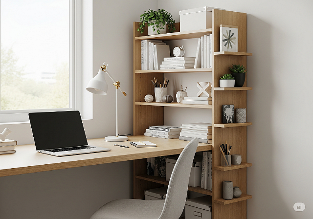 Desks with Vertical Storage Solutions