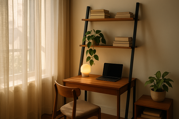 Ladder Desk Space-Saving Design