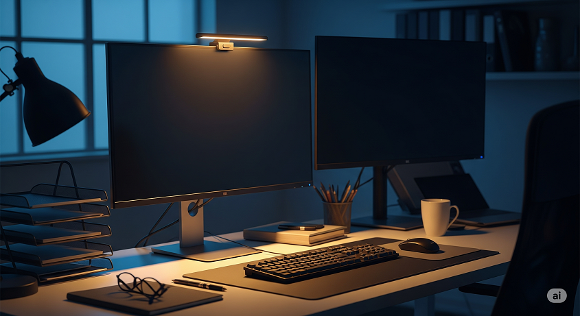 Ergonomic Monitor-Mounted Task Lighting