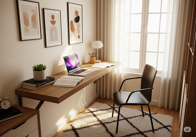 Narrow Desk for Small Spaces Under 24”